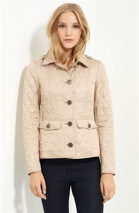 burberry brit quilted jacket cinched waist|burberry quilted jacket nordstrom rack.